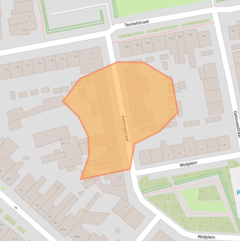 Kaart van postcodegebied 5046TN.
