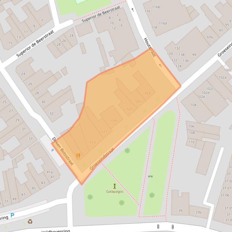 Kaart van postcodegebied 5046XA.