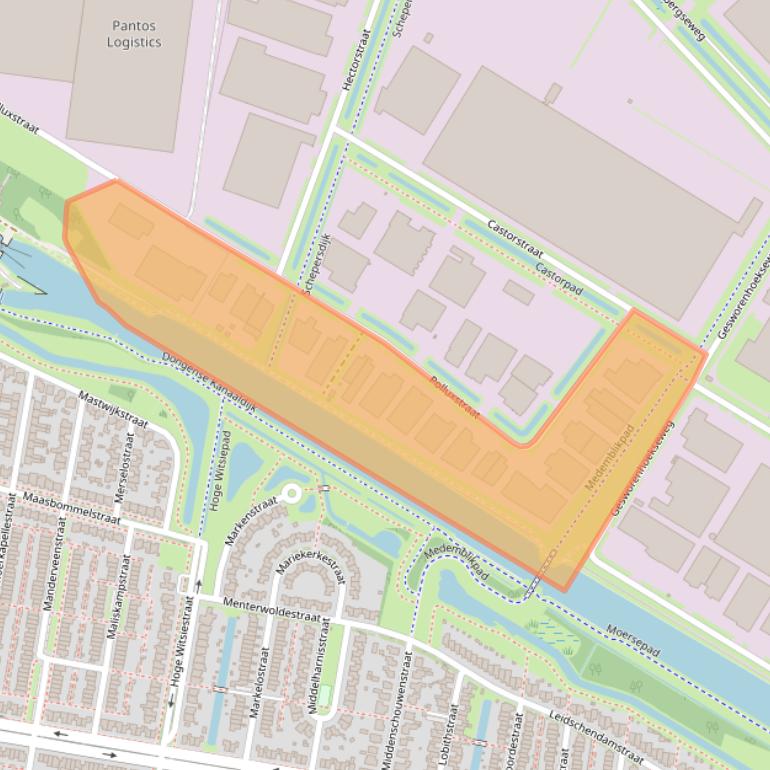Kaart van postcodegebied 5047RA.