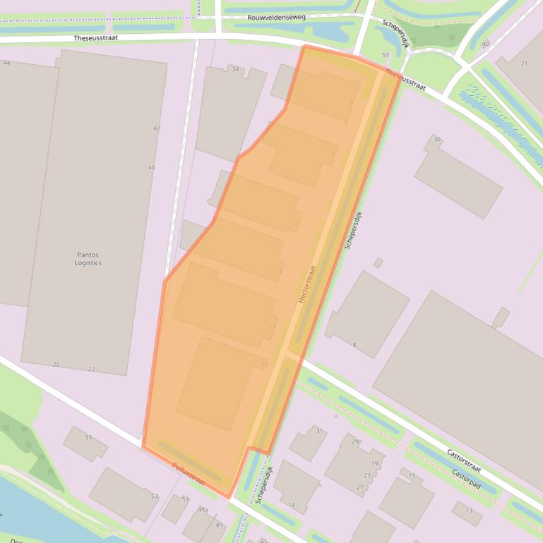 Kaart van postcodegebied 5047RE.