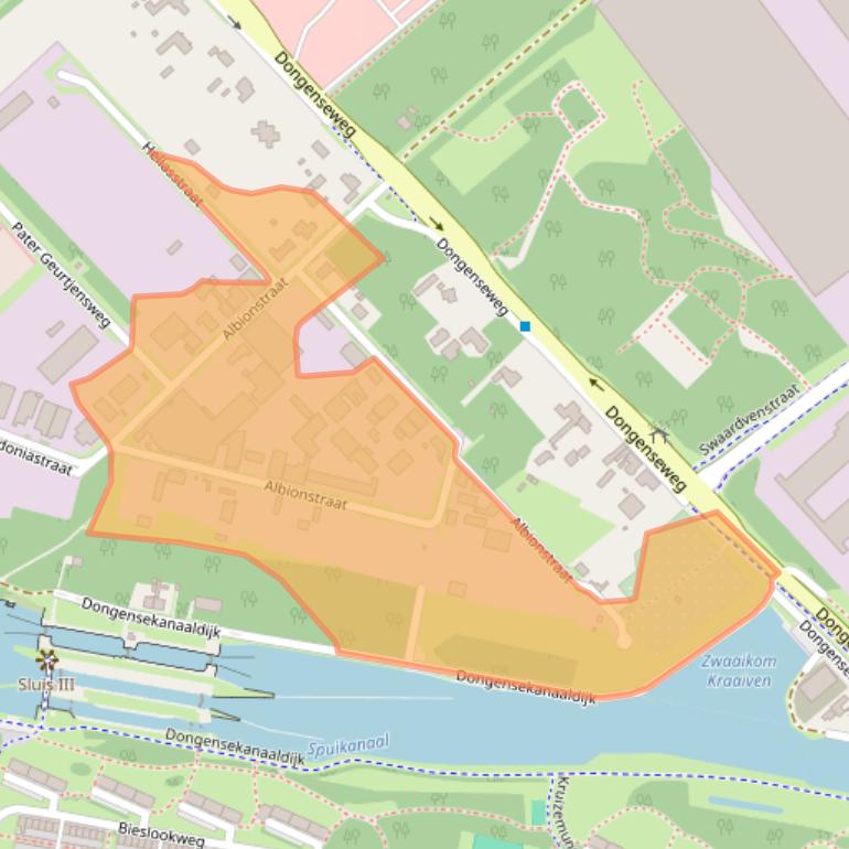 Kaart van postcodegebied 5047SJ.