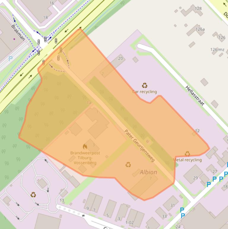 Kaart van postcodegebied 5047SL.