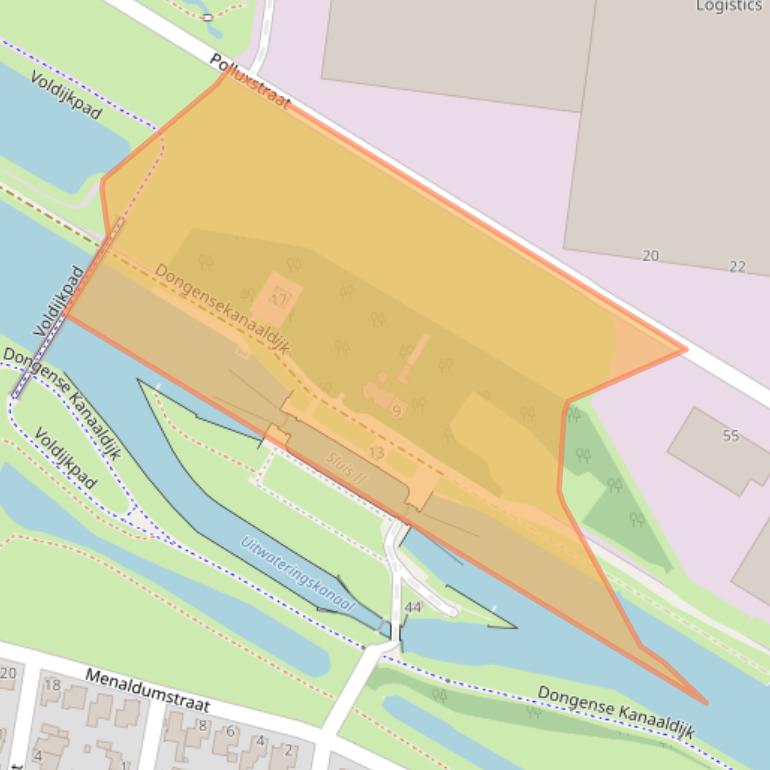 Kaart van postcodegebied 5047TJ.