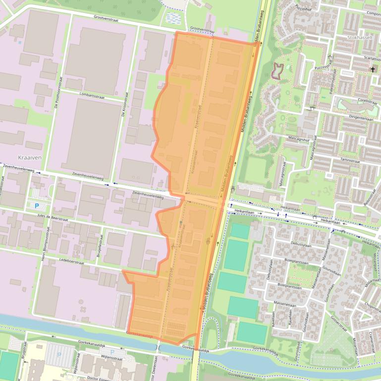 Kaart van postcodegebied 5048AB.