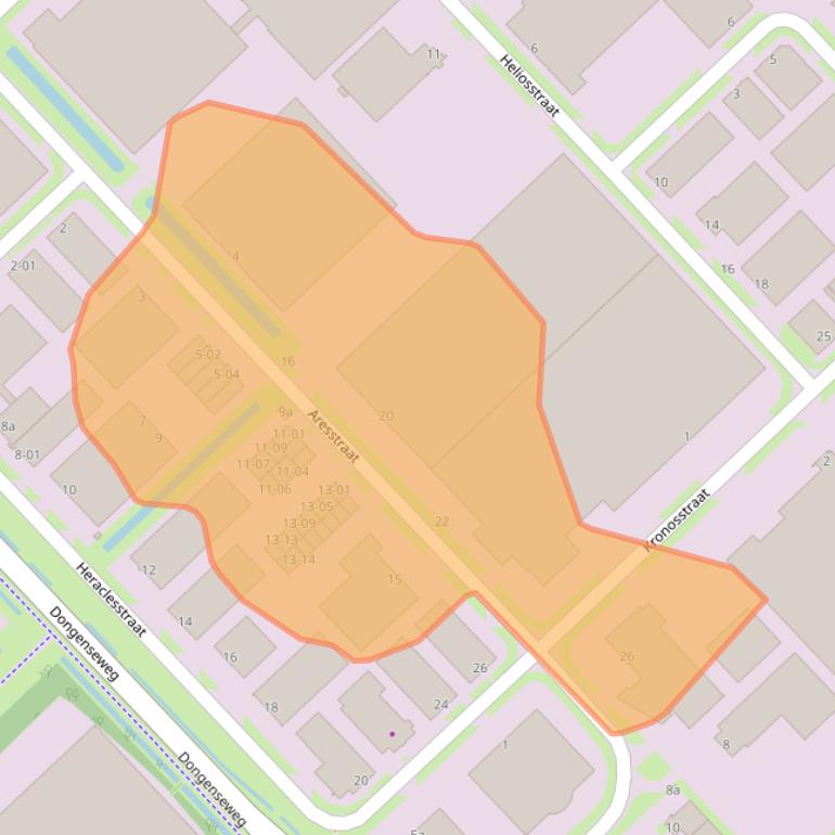 Kaart van postcodegebied 5048CD.