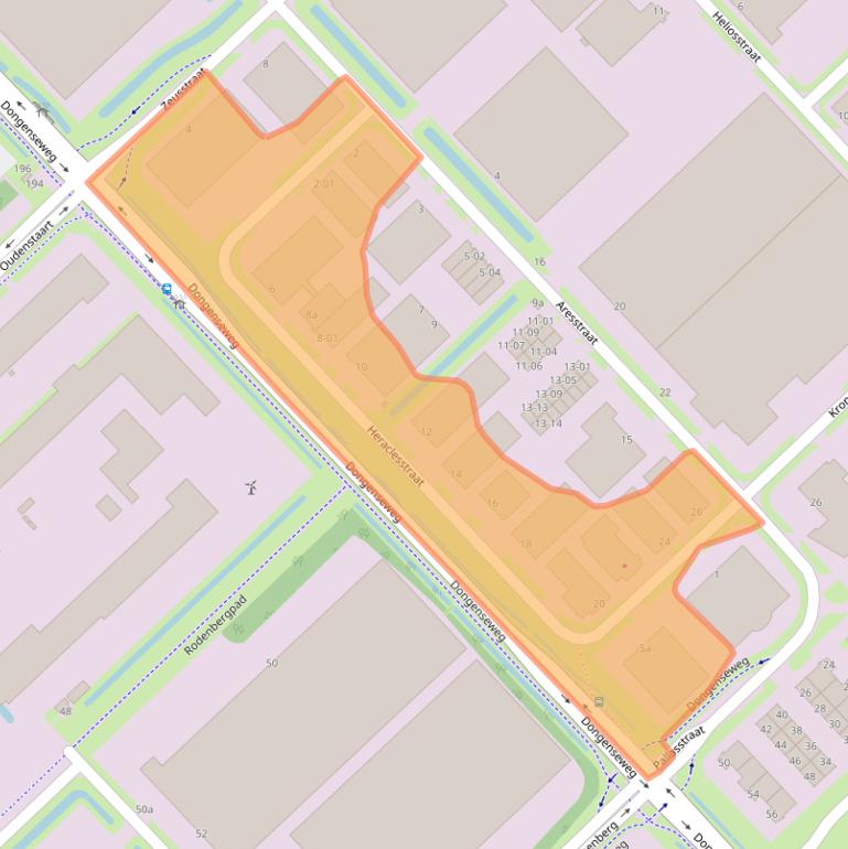 Kaart van postcodegebied 5048CG.