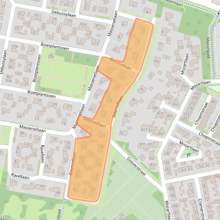 Kaart van postcodegebied 5049AE.