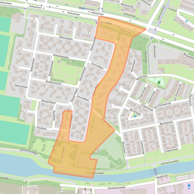 Kaart van postcodegebied 5049AG.