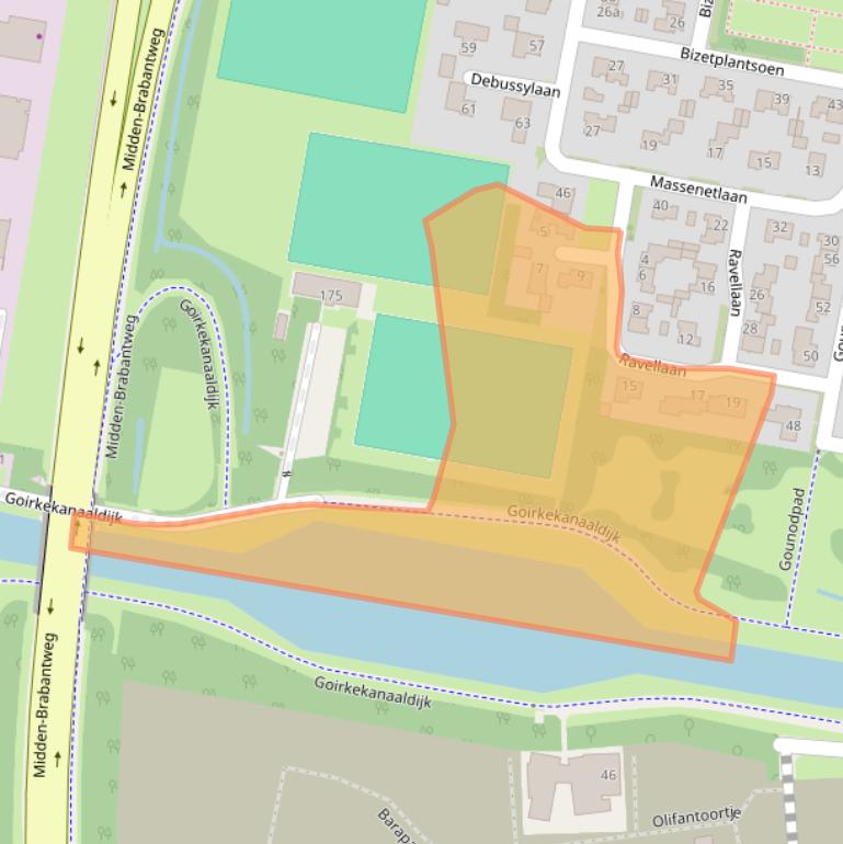 Kaart van postcodegebied 5049AL.