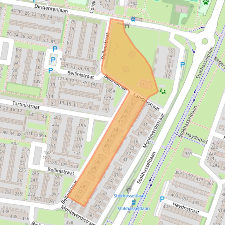 Kaart van postcodegebied 5049CJ.