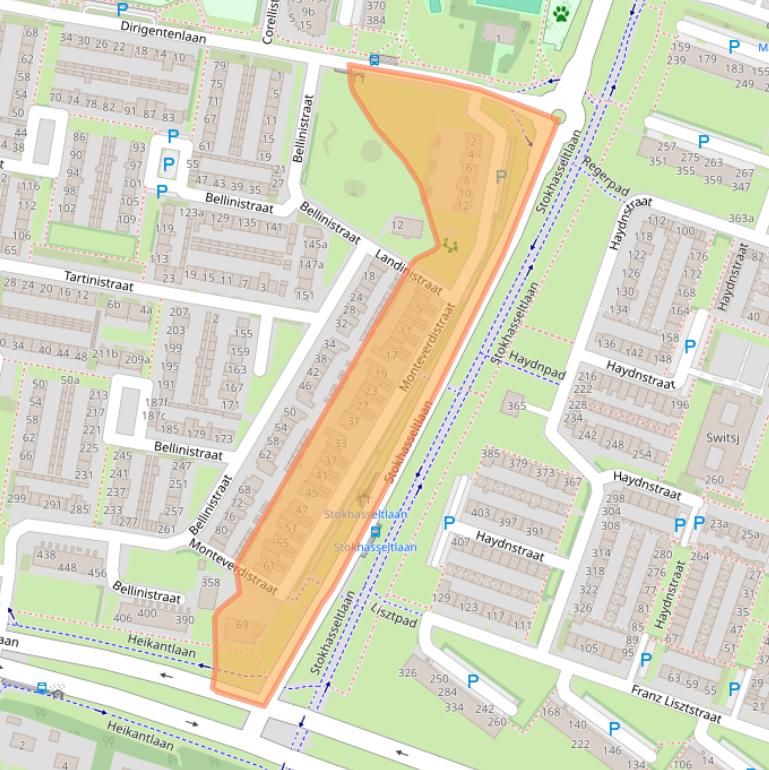 Kaart van postcodegebied 5049EV.