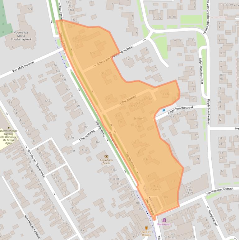 Kaart van postcodegebied 5051AC.