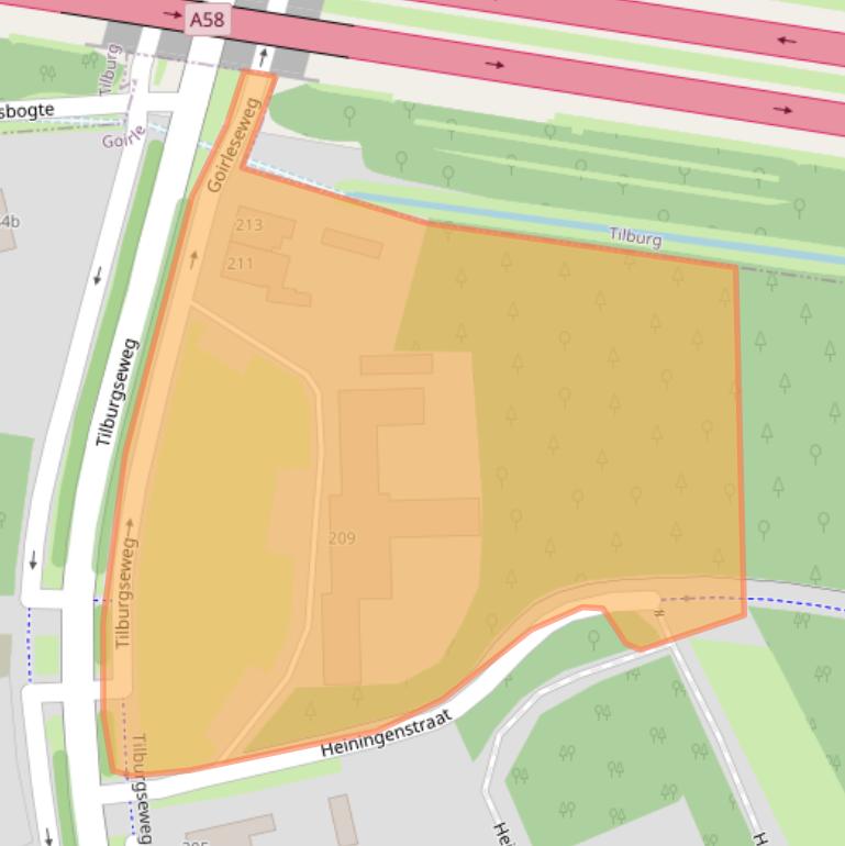 Kaart van postcodegebied 5051AG.