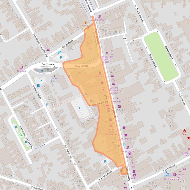 Kaart van postcodegebied 5051AJ.