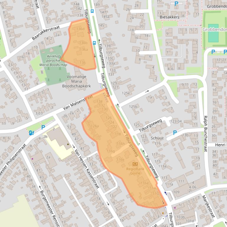 Kaart van postcodegebied 5051AK.