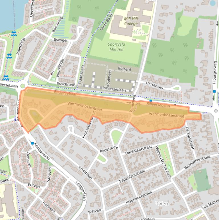 Kaart van postcodegebied 5051BA.