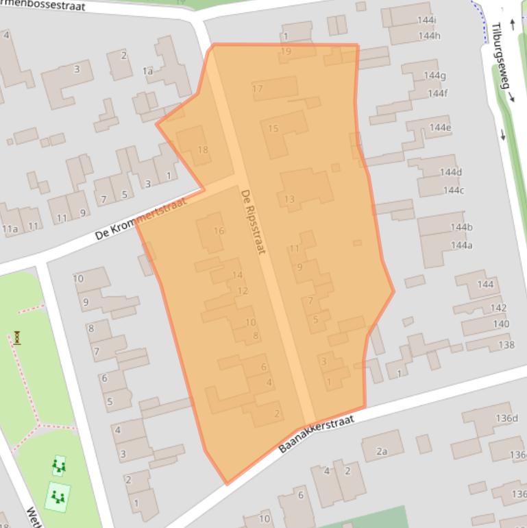 Kaart van postcodegebied 5051BB.