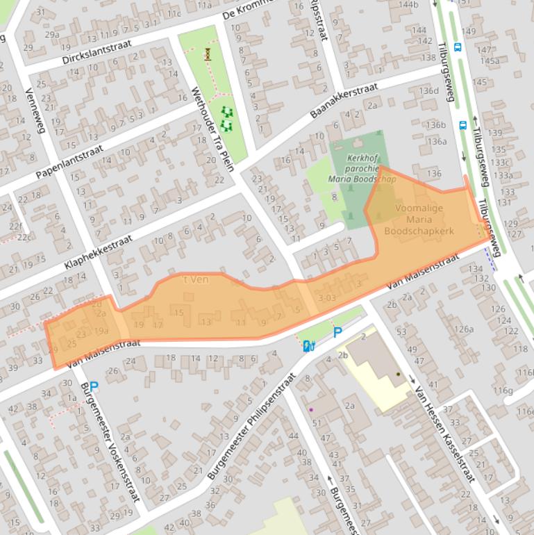 Kaart van postcodegebied 5051CA.