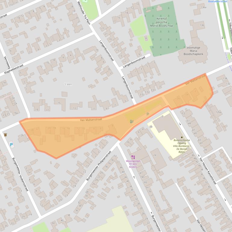 Kaart van postcodegebied 5051CC.