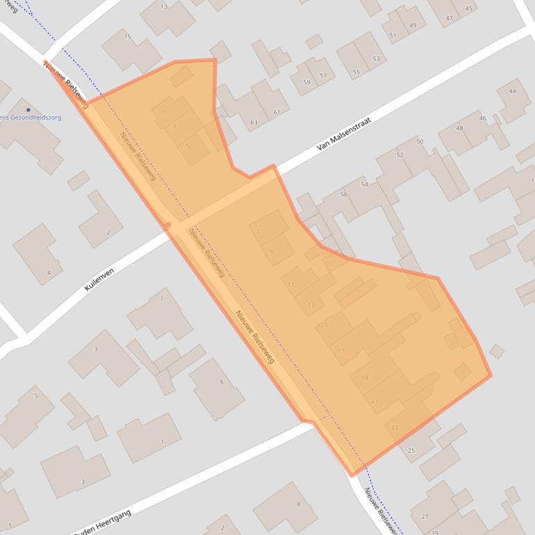 Kaart van postcodegebied 5051CW.