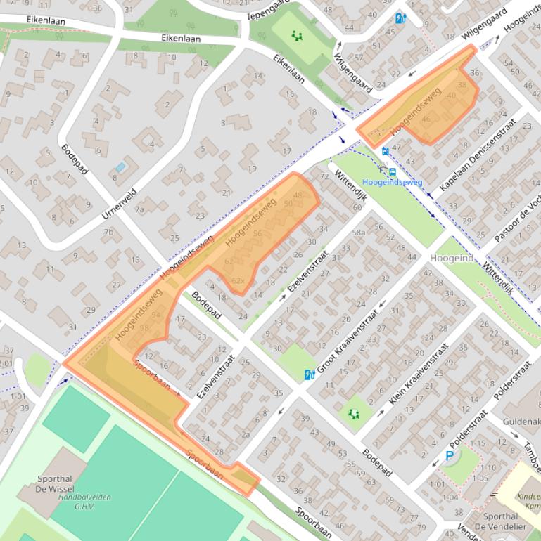 Kaart van postcodegebied 5051EC.