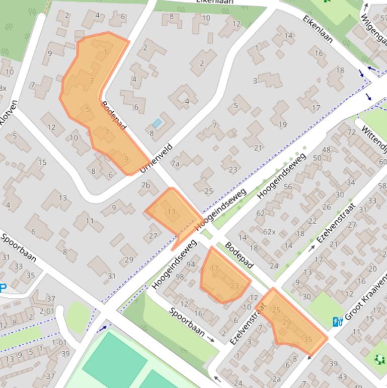 Kaart van postcodegebied 5051EG.