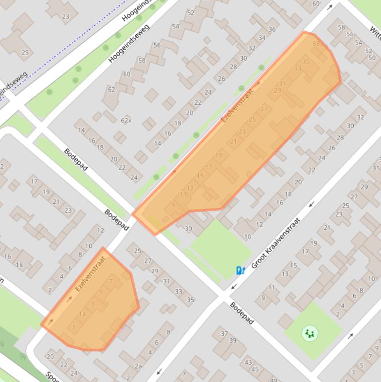 Kaart van postcodegebied 5051EL.