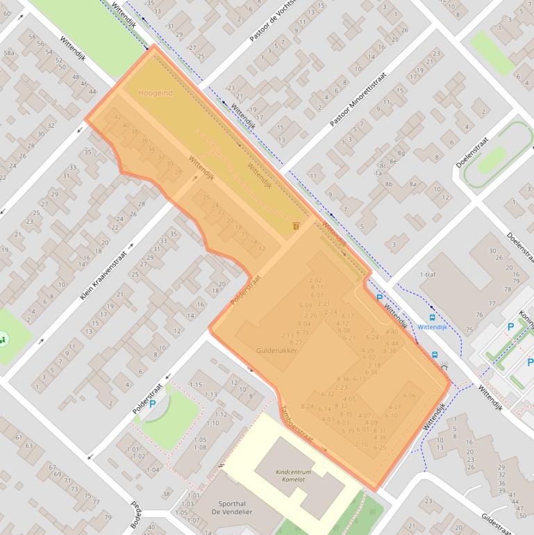 Kaart van postcodegebied 5051GB.