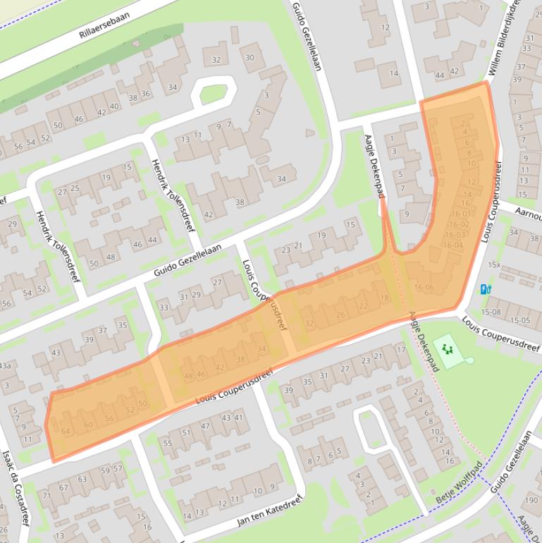 Kaart van postcodegebied 5051GX.