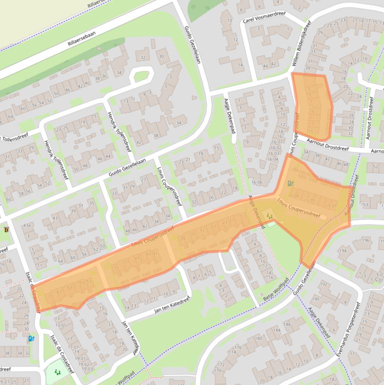 Kaart van postcodegebied 5051GZ.