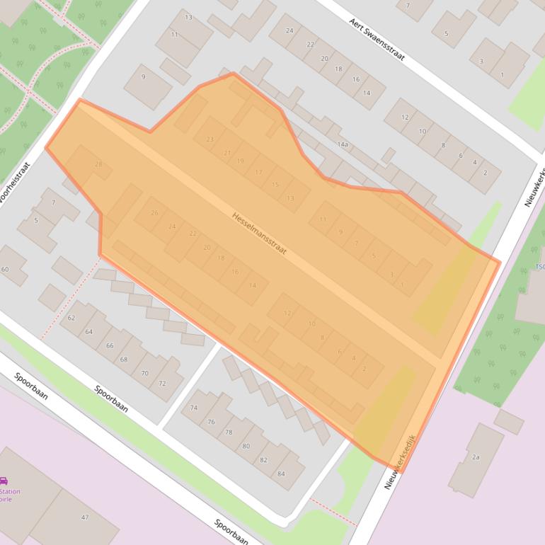 Kaart van postcodegebied 5051HX.