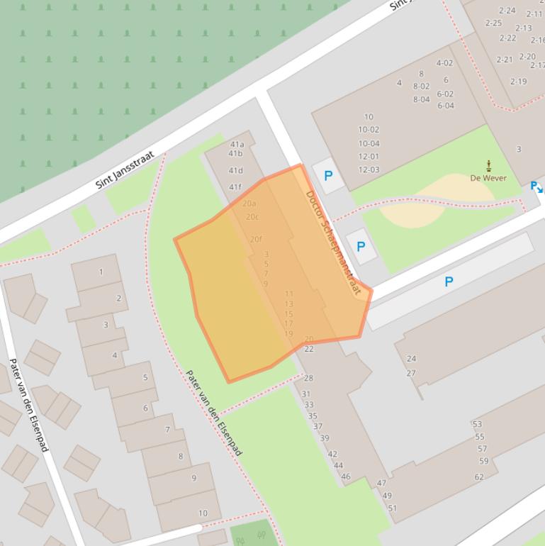 Kaart van postcodegebied 5051JK.