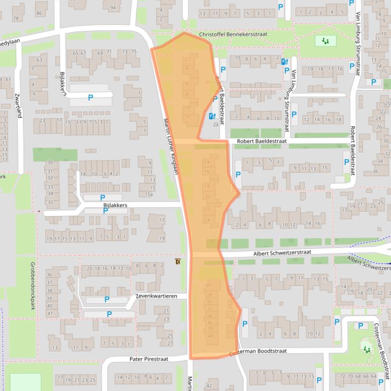 Kaart van postcodegebied 5051KJ.