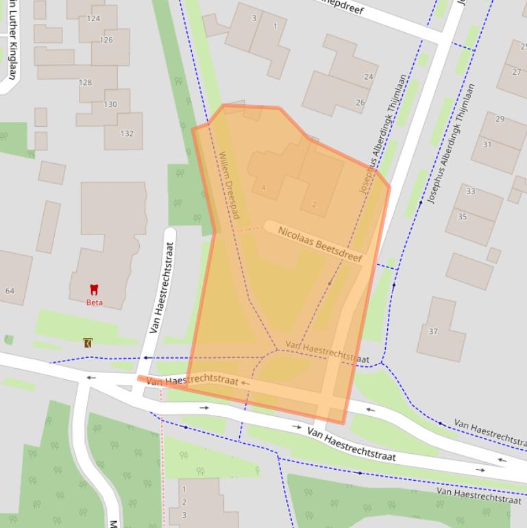 Kaart van postcodegebied 5051MT.