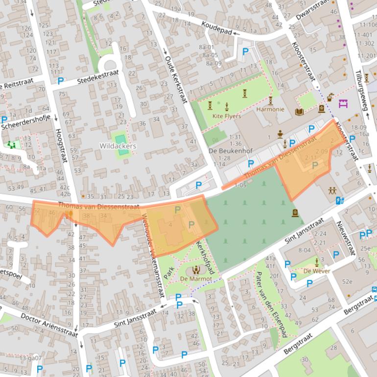 Kaart van postcodegebied 5051RK.