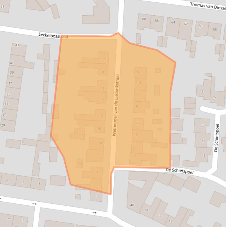 Kaart van postcodegebied 5051SG.