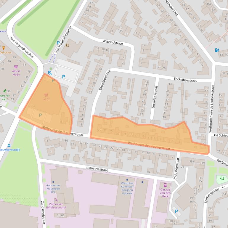 Kaart van postcodegebied 5051SJ.