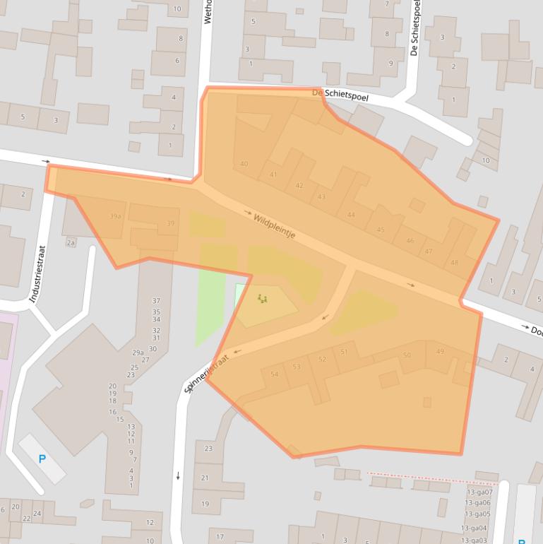 Kaart van postcodegebied 5051SW.