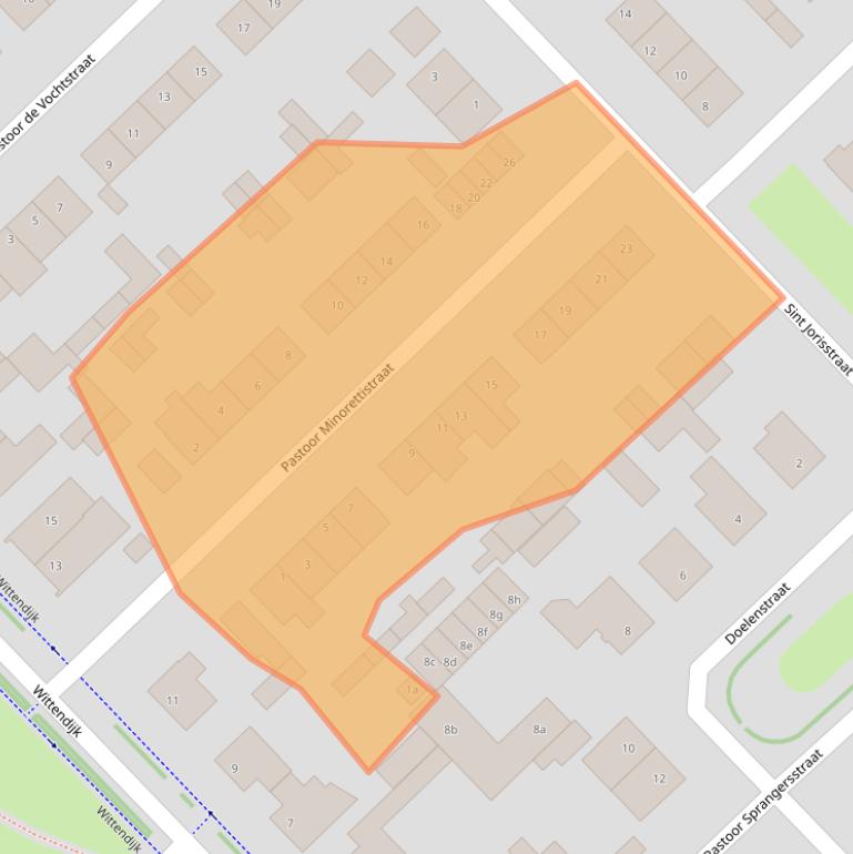 Kaart van postcodegebied 5051TP.