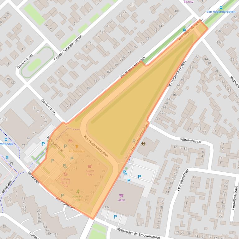 Kaart van postcodegebied 5051TT.