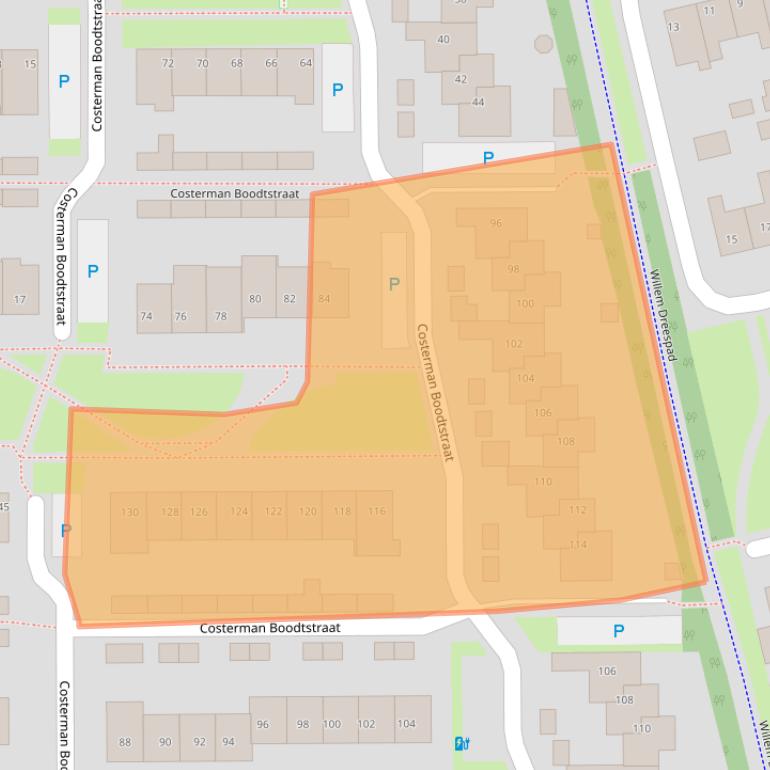 Kaart van postcodegebied 5051WE.