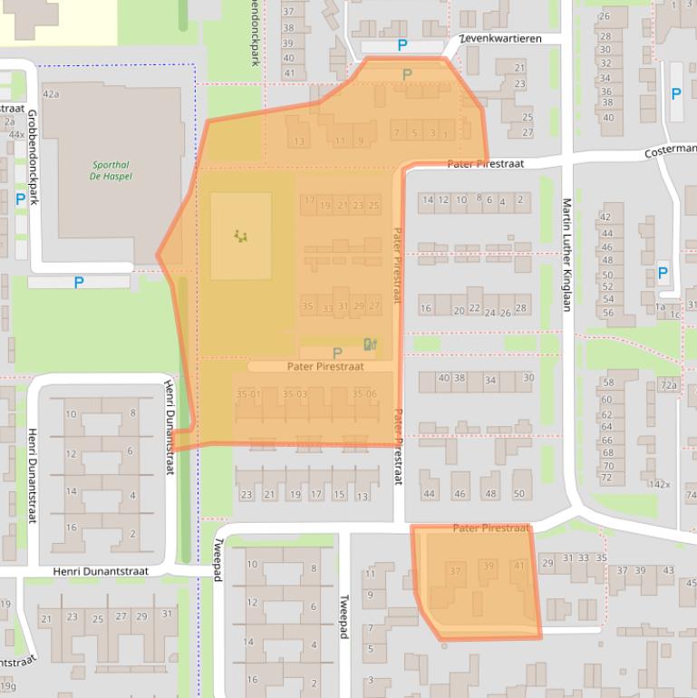Kaart van postcodegebied 5051WG.
