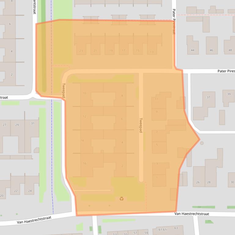 Kaart van postcodegebied 5051WJ.