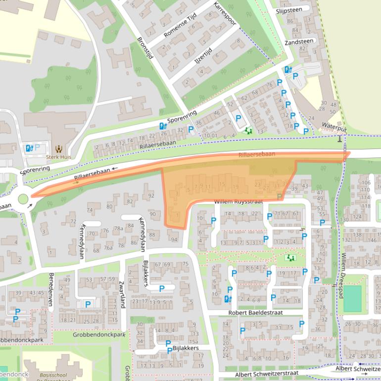 Kaart van postcodegebied 5051XA.