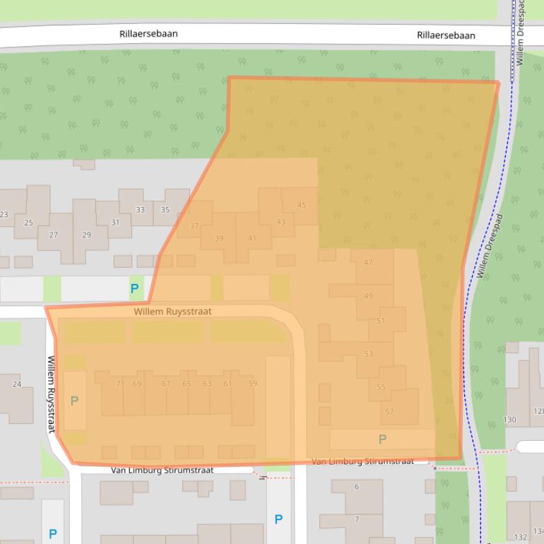 Kaart van postcodegebied 5051XB.