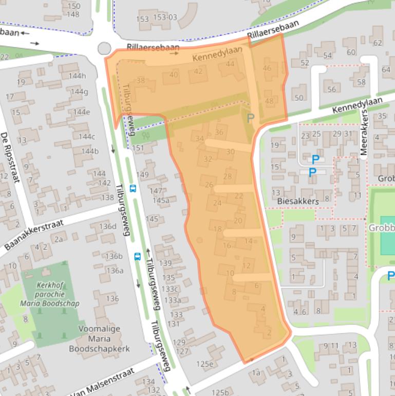 Kaart van postcodegebied 5051XG.