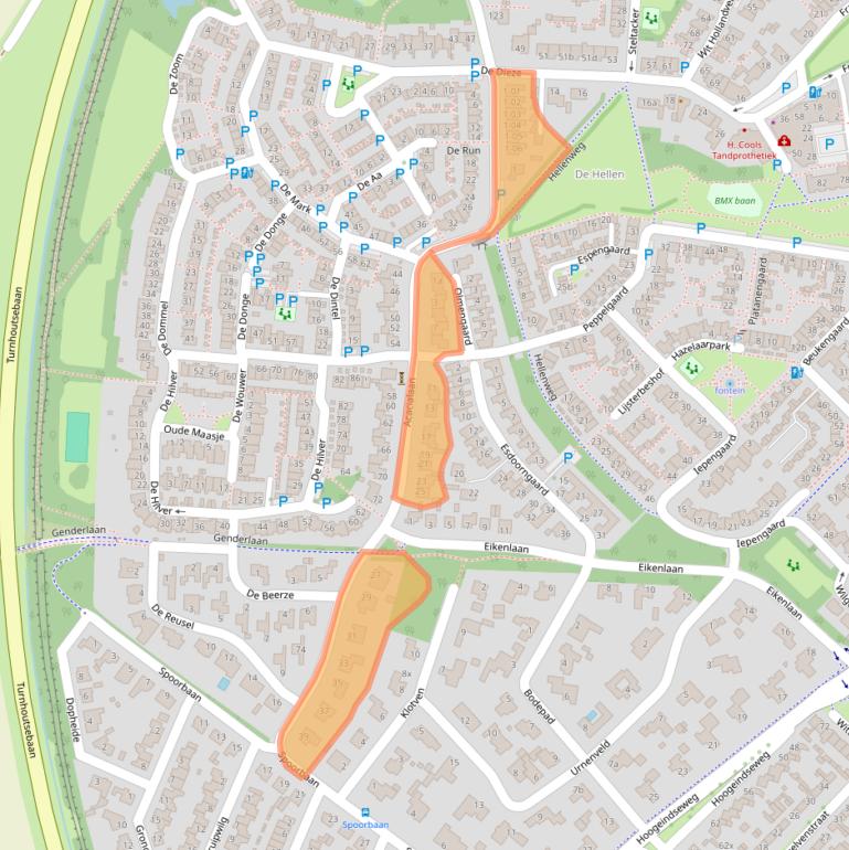 Kaart van postcodegebied 5051ZX.