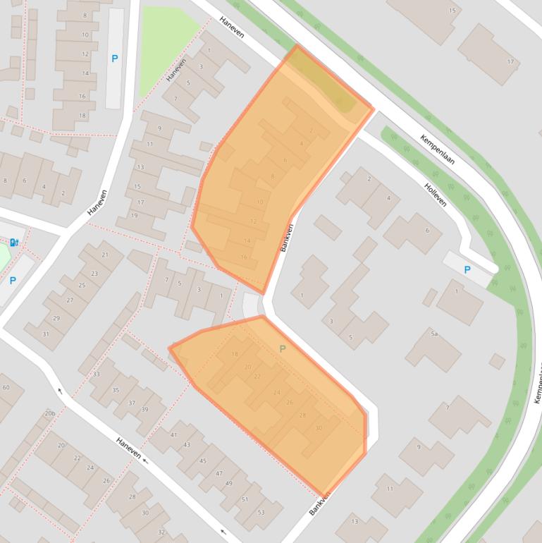 Kaart van postcodegebied 5052BC.