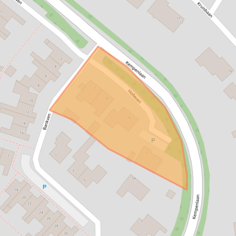 Kaart van postcodegebied 5052BE.