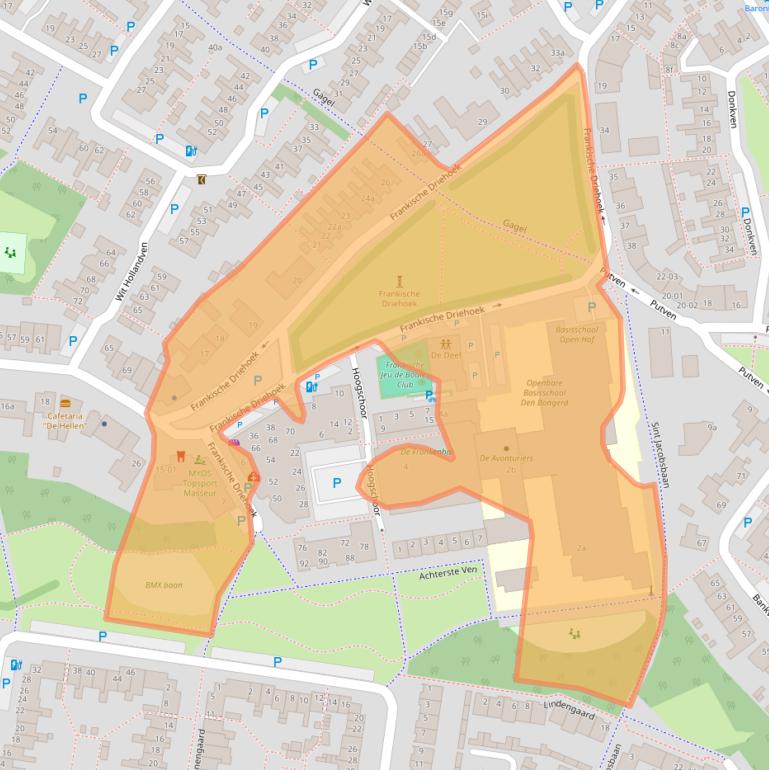 Kaart van postcodegebied 5052BL.